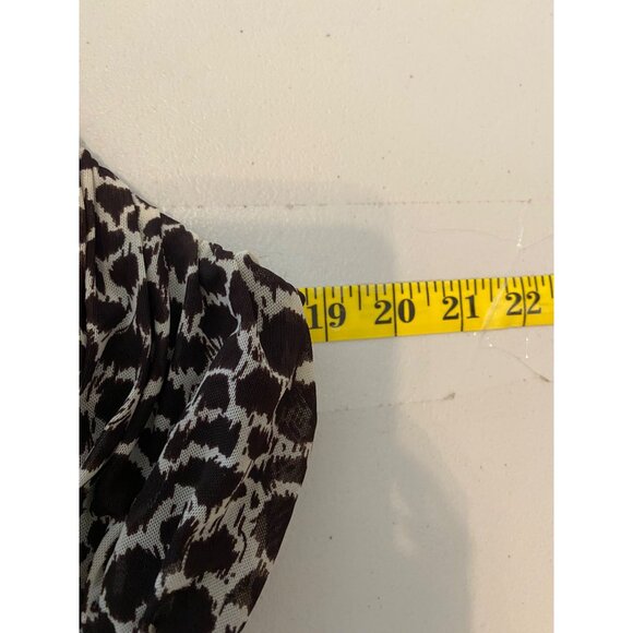 Lane Bryant Leopard Print Mini Dress V-Neck Ruffle Trim Sleeveless Size 16 - Picture 6 of 8